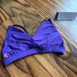 Bad Kitty Purple Spider Sports Bra Top Sz Small